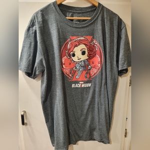 Funko Pop Tees! Marvel Black Widow T-Shirt Marvel 2020 Size XL Men’s Graphic